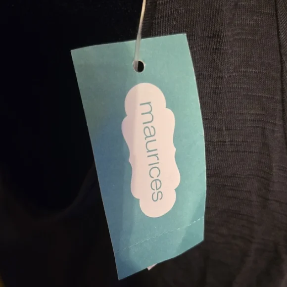 Maurices Charcoal Gray Drape Front Tank Top Size Large NWT - Picture 2 of 5